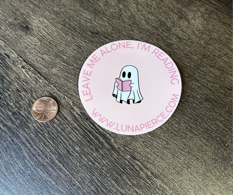 Leave Me Alone, I’m Reading Luna Pierce 2.5” vinyl sticker